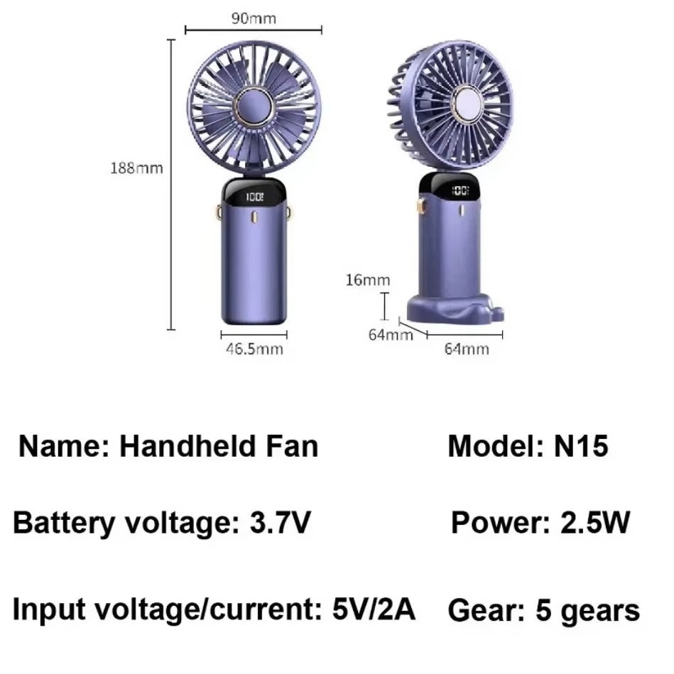 Handheld Mini Fan Foldable Portable