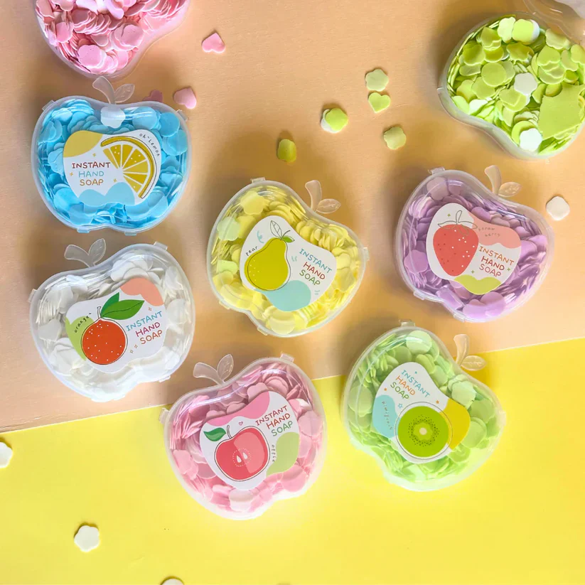 1Pc Portable Travel Apple Shape Paper Soap