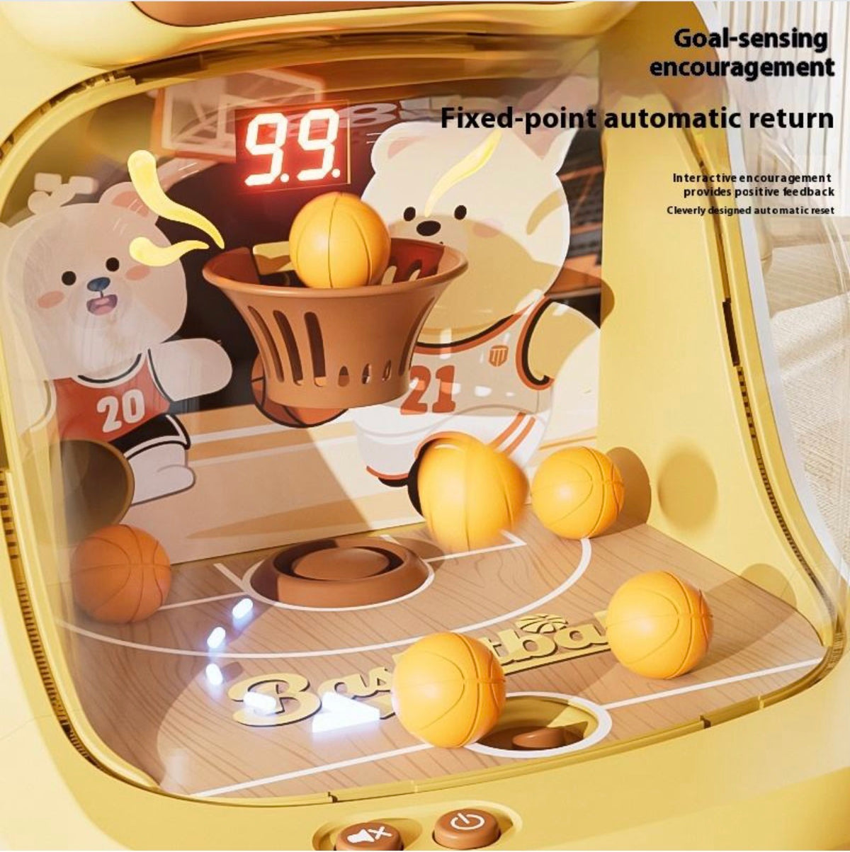 Kids Manual Basketball Shooting Game – Fun Indoor Toy with 10 Balls