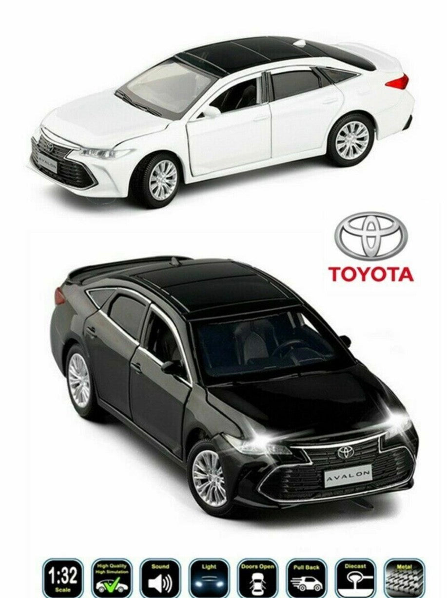 Alloy Die-casting Toyota Avalon 1:24 Sound Light Pull Back Toy Car For Kid Birthday Gift Saloon Model