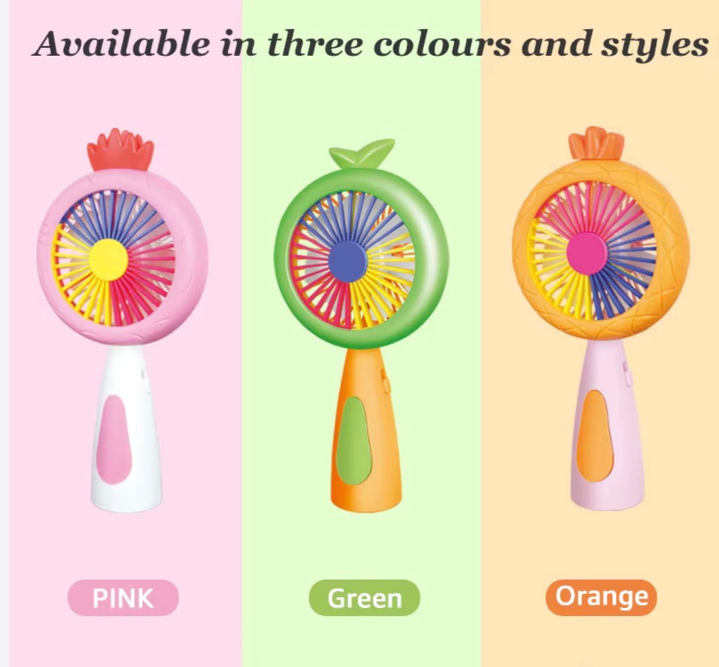 Colorful  Handheld Portable Desk Mini Fan | Toy for Kids with Light