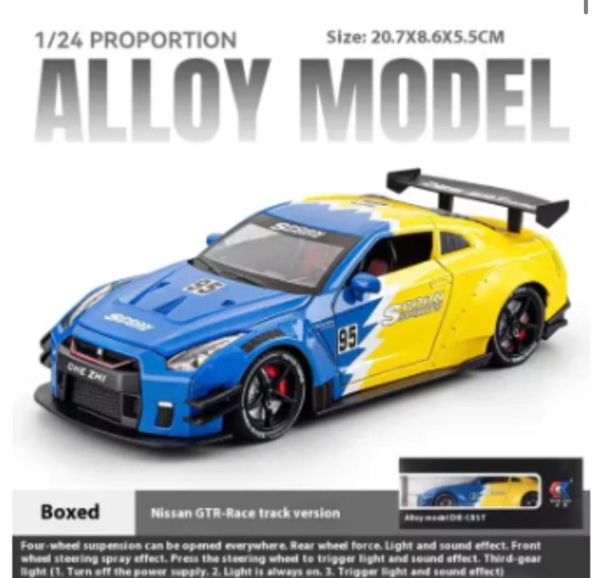 1:24 Diecast Nissan GTR R35 Model Car With Smoke
