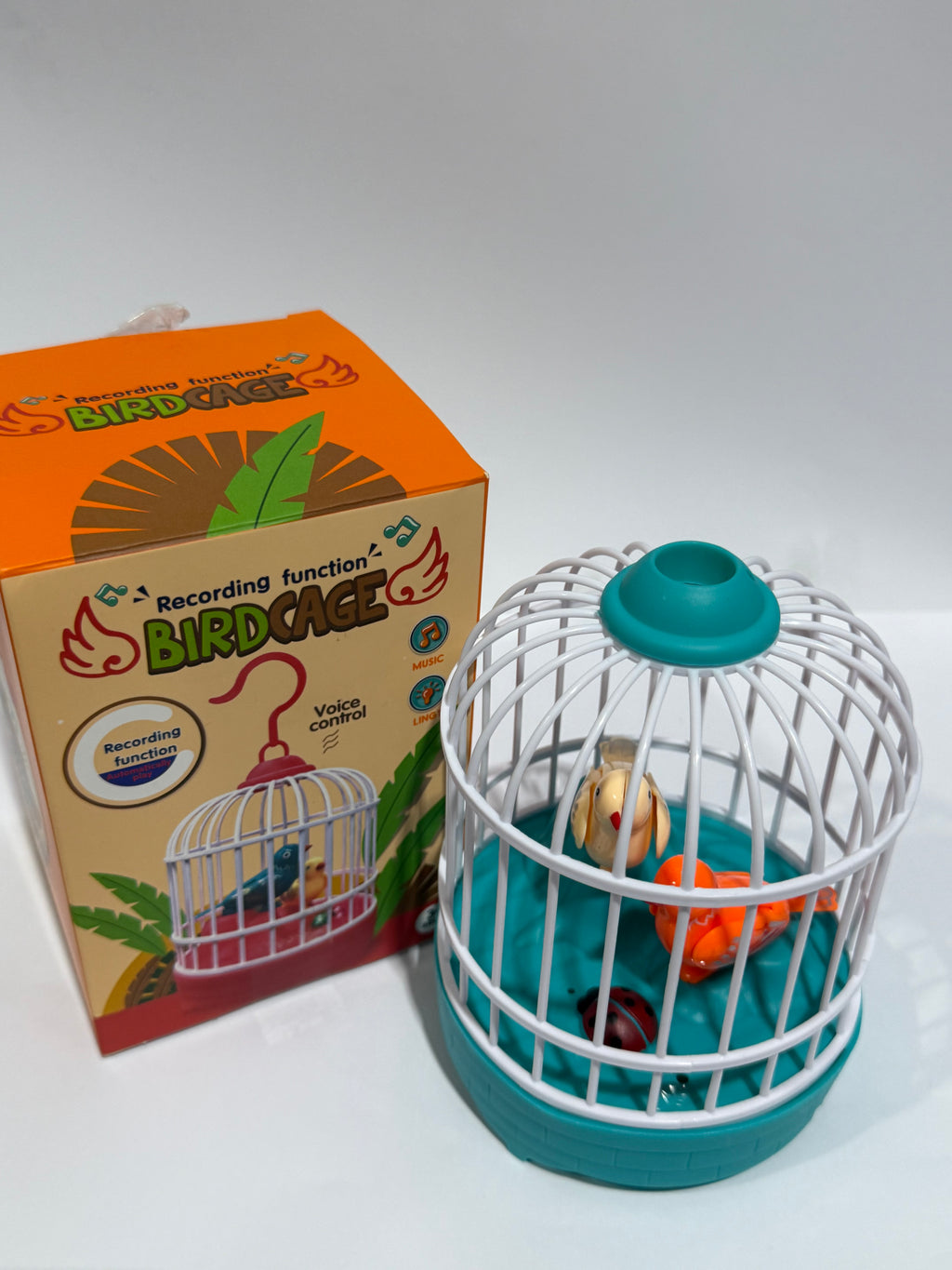 Singing Bird Cage Voice Control Electric Bird Toy Interactive Kids Toy
