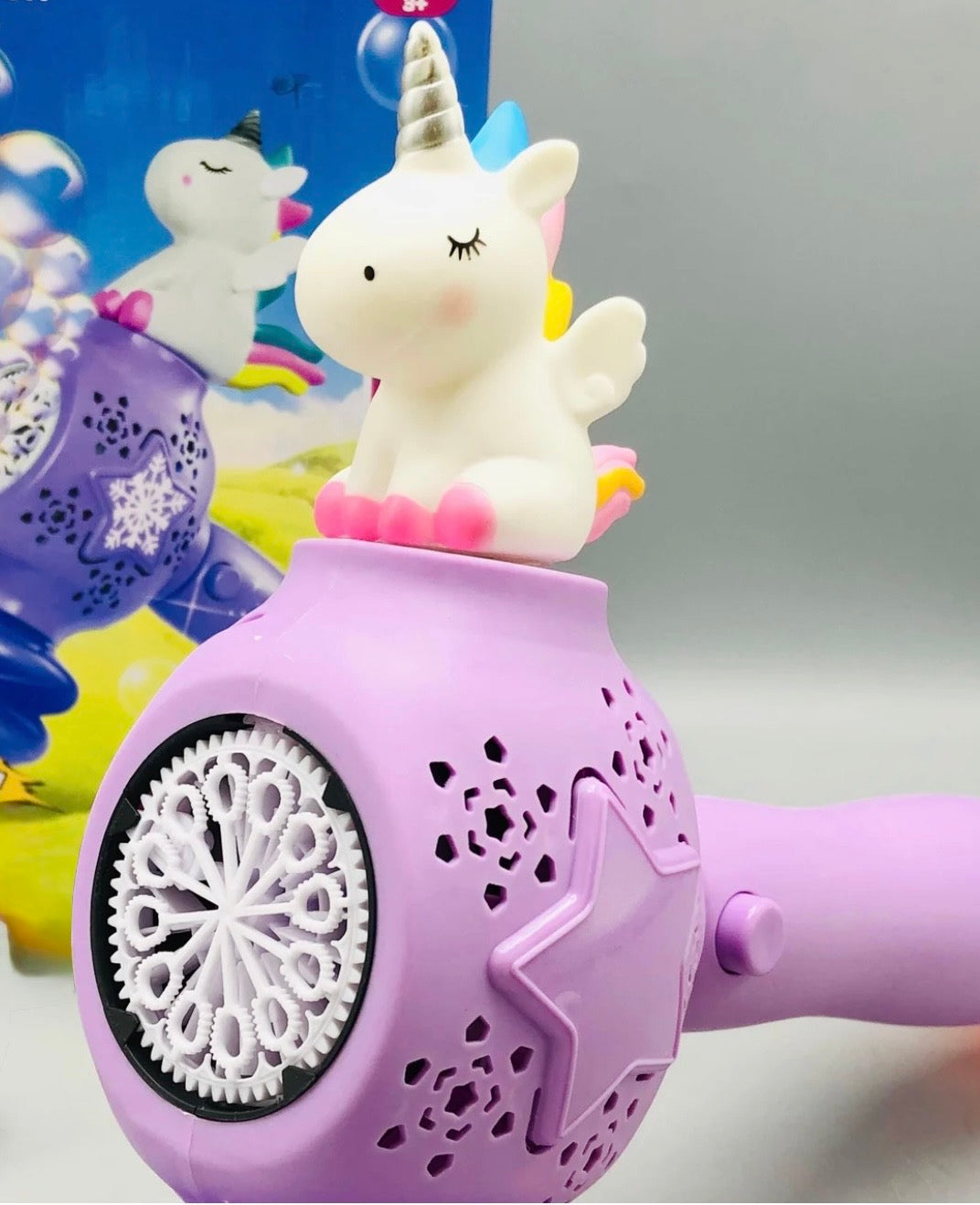 Unicorn Hammer Bubble Stick Toy | 12-Hole Colorful Bubble Blower for Kids