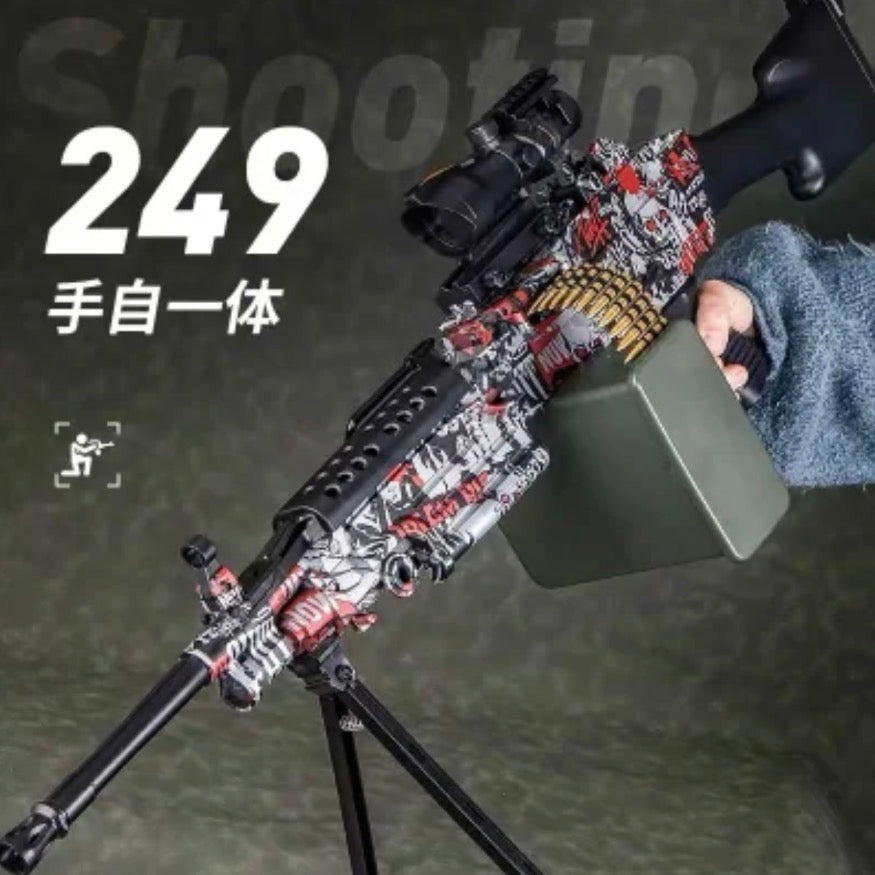 M249 Gel Blaster – Water Gel Gun with Gels & Safety Goggles