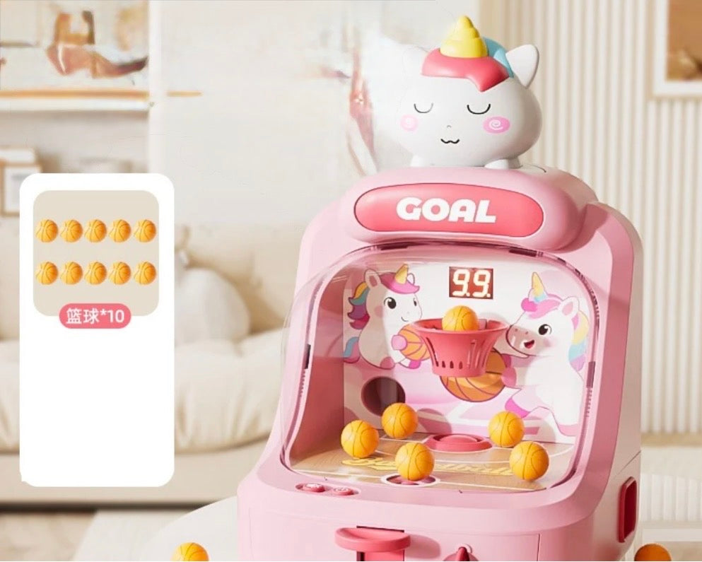 Kids Manual Basketball Shooting Game – Fun Indoor Toy with 10 Balls
