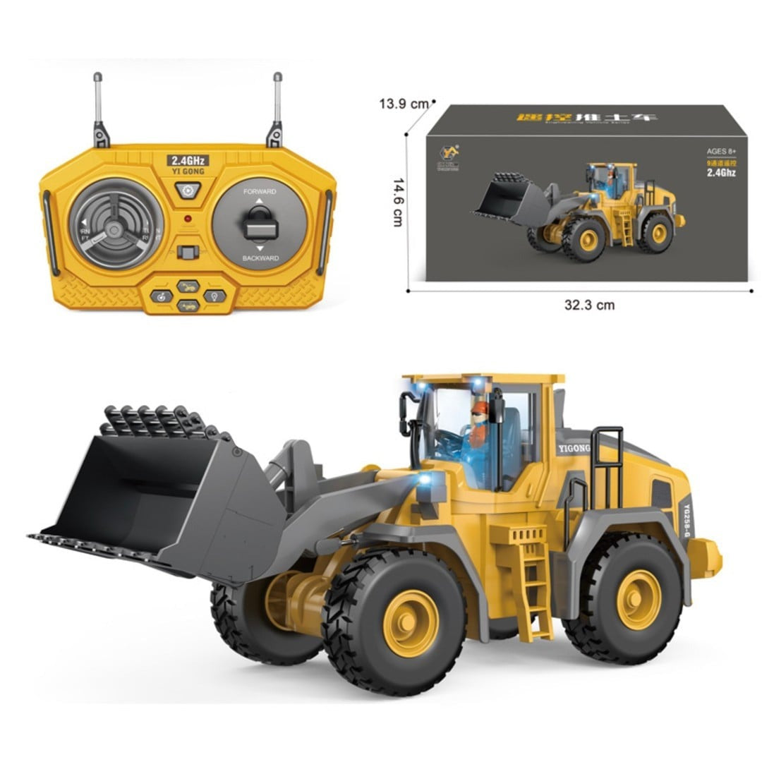 9 Channel Remote Control Construction Bulldozer Toy