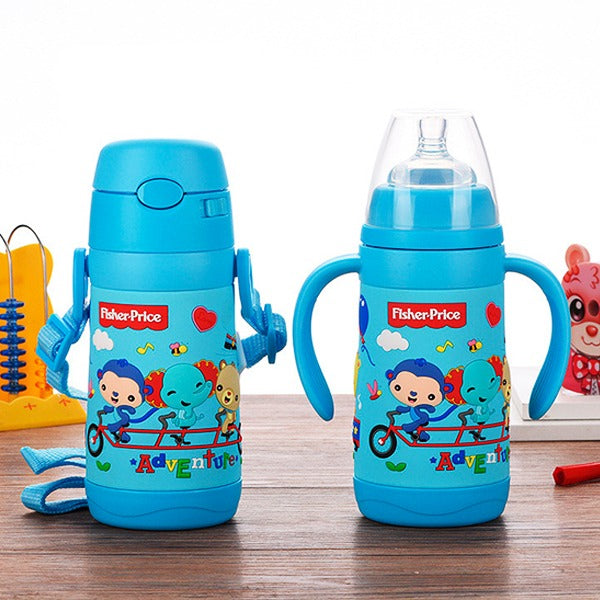 3in1 Fisher-Price Stainless Steel Baby Feeder & Water Bottle - Blue