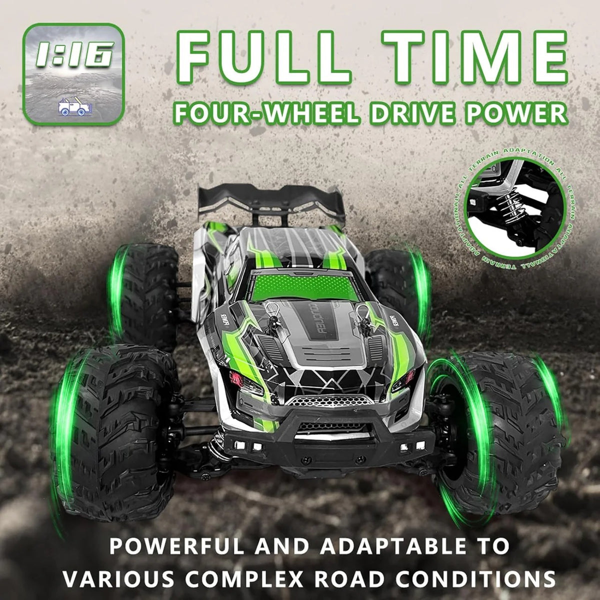 38Km/h RC 1:16 Conquer 4x4 Off-Road Truck