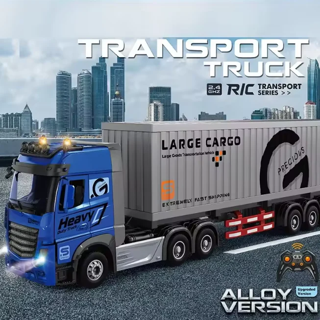 1:24 RC 2.4GHz Diecast Large Cargo Transport Truck