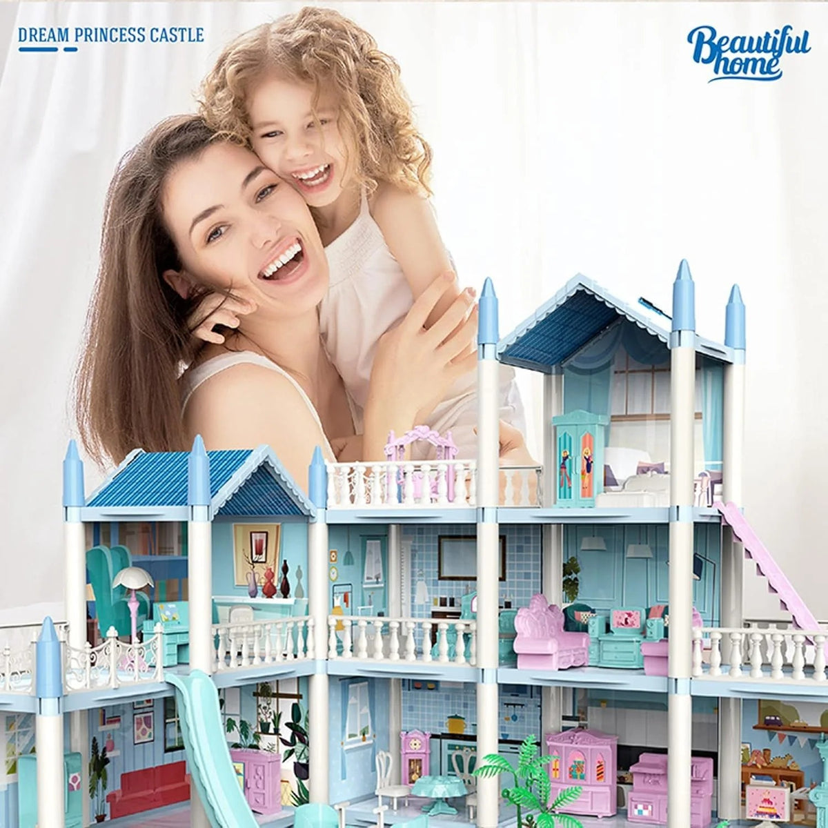 192Pcs DIY Dream Villa Luxury Doll House