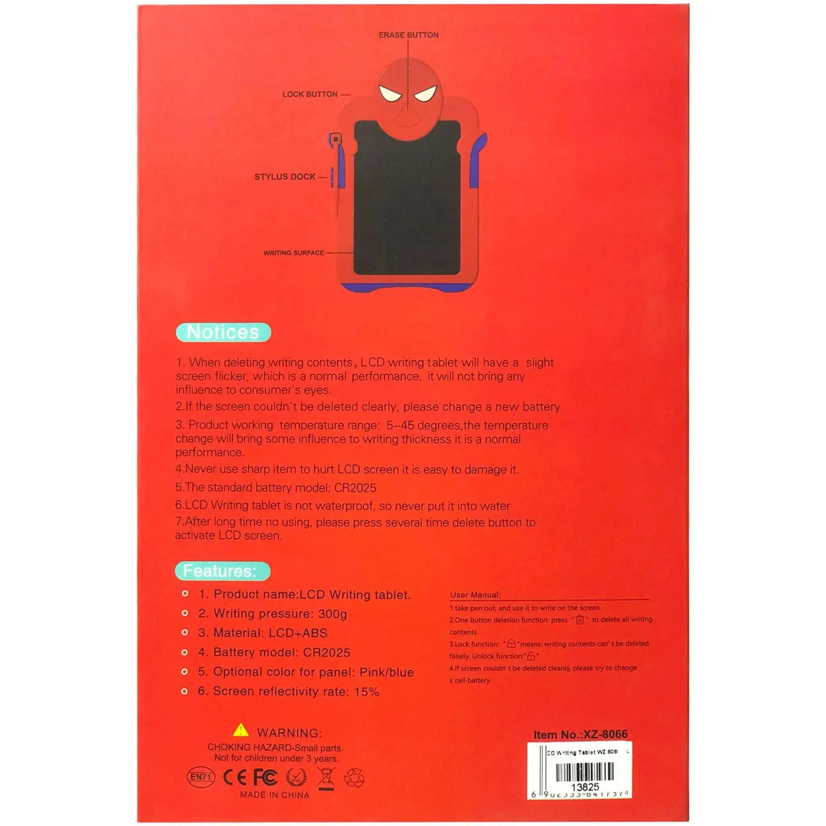 Spider Man LCD Writing Tablet