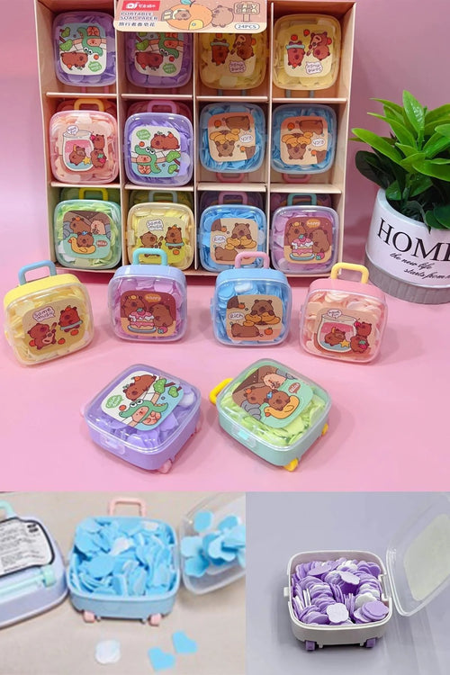 1Pc Portable Travel Suitcase Shape Paper Soap